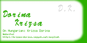 dorina krizsa business card